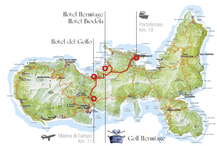 Carta geografica Isola d'Elba